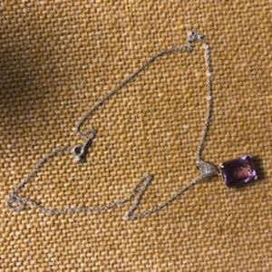 Purple stone necklace